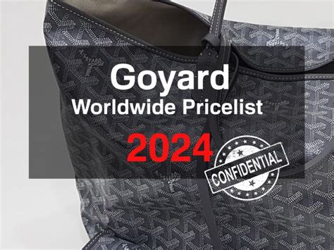 maroquinerie goyard prix|goyard price list paris.